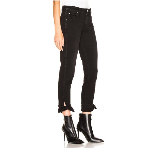 COS Black Magic Tie Ankle Jean, Washed Black Denim, Made in USA, Size 31 - Picture 12 of 12